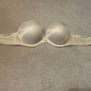 Strapless white bra 34 D